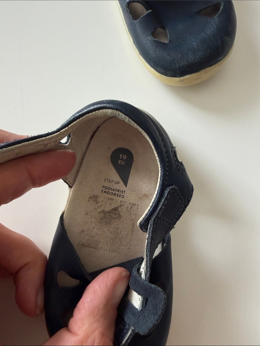 Bobux Kids Navy Leather Sandals - Picture 4 of 7